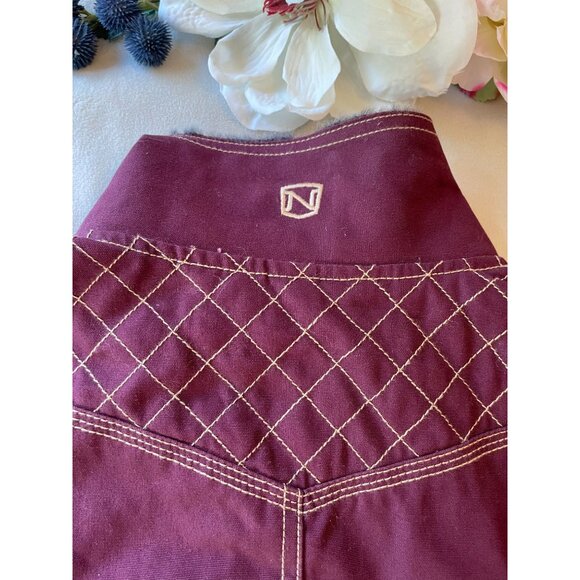 Noble Outfitters Womens Faux Fur Collar Quilted Vest XL Burgundy Gorpcore - Picture 11 of 11